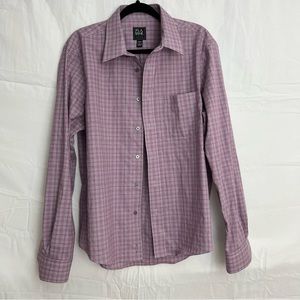 Jos A Bank Traveler Button Down Shirt Long Sleeve Slim Fit Large